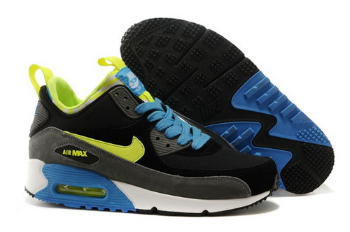 Nike Air Max 90 Sneakerboots Prm Undeafted Mens Shoes Black Gray Yellow Blue Special Spain